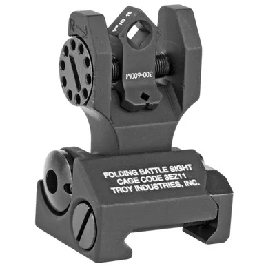 TROY Di-Optic Folding Rear Sight, Tritium, Black Finish