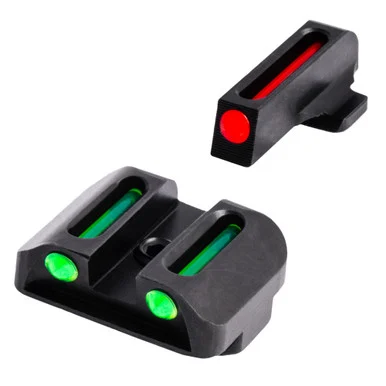 Truglo Fiber Optic Kimber Set, 3 Dot Fiber Optic, Red/Green, Steel