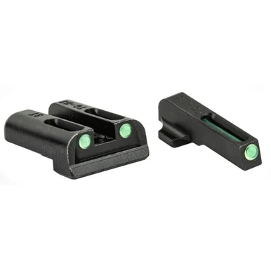 TruGlo TFO SIG Sauer #6 Front/#8 Rear Tritium Fiber Optic Sight Set, Green/Green