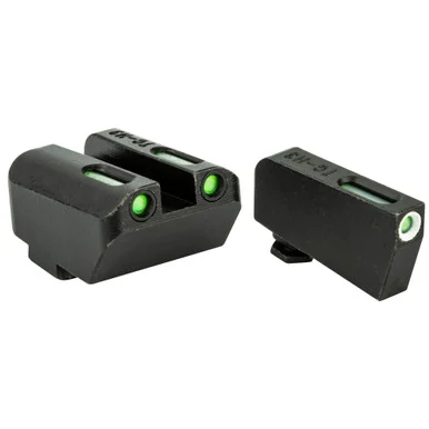 TruGlo TFX Glock Suppressor High Set, Tritium/Fiber Optic, Black