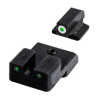 TruGlo Tritium Pro Night Sights, Kimber 1911 Models, White Outline Front/Rear Green