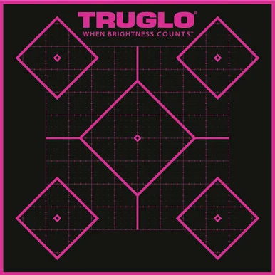 TRUGLO Tru-See 6 Pack of Pink 5-Diamond 12x18 Splatter Targets (TG14P6)