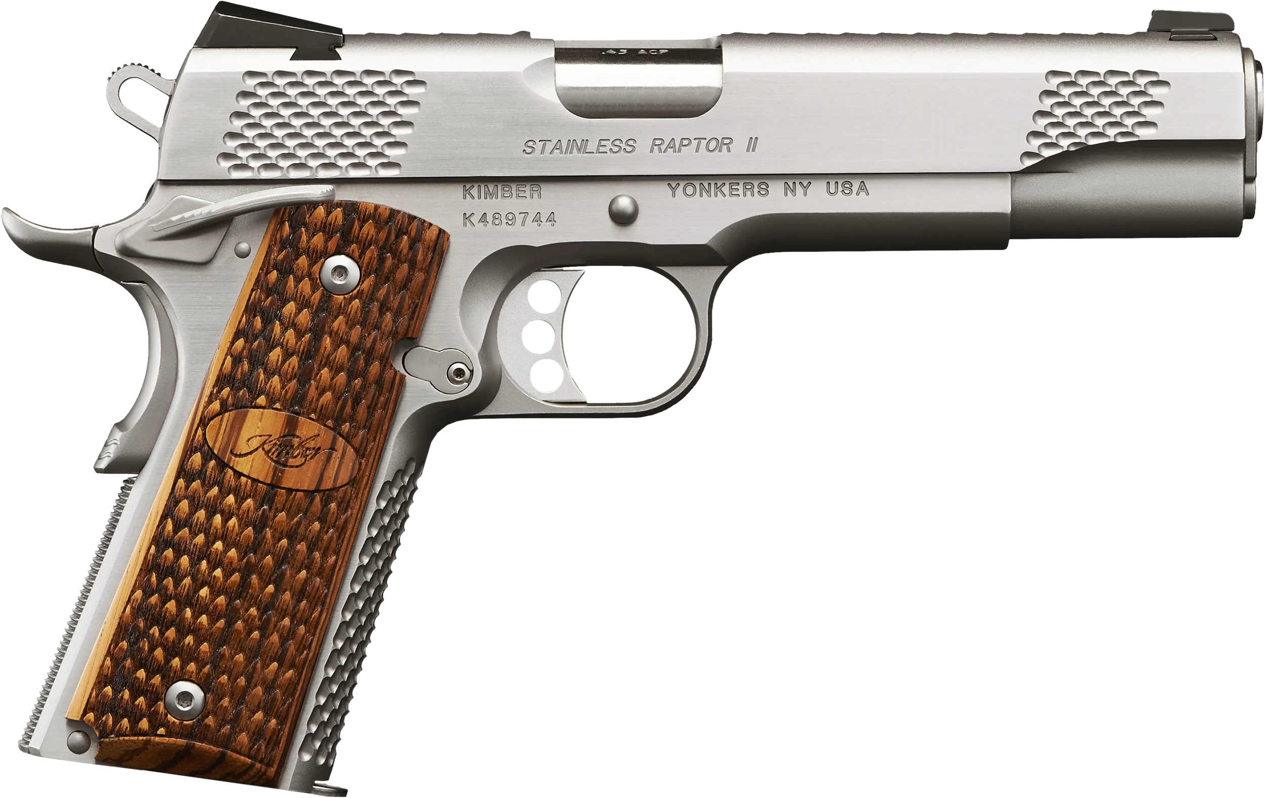 Kimber 3200181 Stainless Raptor II Pistol - .45 ACP, 5 in Barrel, Stainless Frame/Slide, 8 Rd