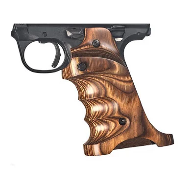 Volquartsen Laminated Grips, Ruger Mark IV 22/45, Finger Groove, Brown
