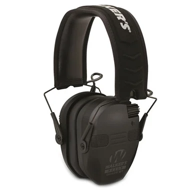 WALKERS GAME EAR Razor Slim 23dB Black Electronic Quad Muff with BlueTooth (GWPRSEQMBT)