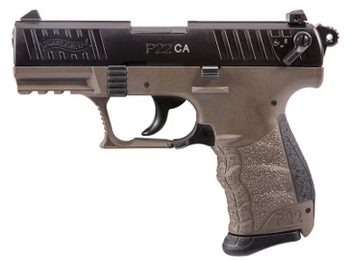 Walther Arms P22-CA, .22 LR, 3.42" Barrel, 10 Rds, Black/FDE