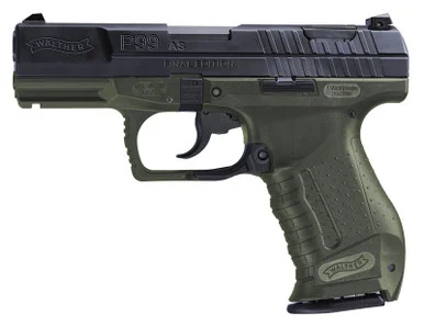 Walther Arms P99 AS Final Edition, 9MM, 4.00" Barrel, 10 Rds, Black/OD Green