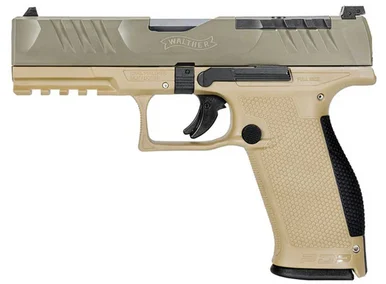 Walther Arms PDP Full Size, 9MM, 4.5" Barrel, 18 RDs, OD Slide/FDE Frame Two-Tone