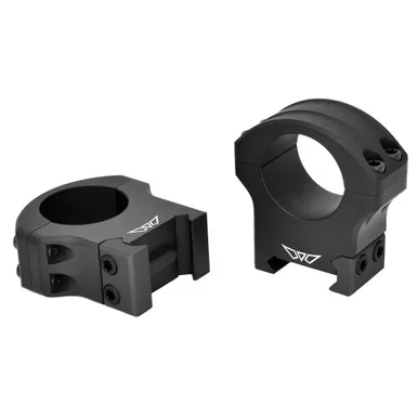Warne HyperLite Rings, 1" High, Matte Black Finish