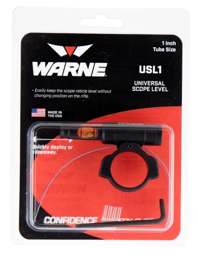 Warne USL1 Universal Scope Level, 1" Tube Diameter, Aluminum, Black
