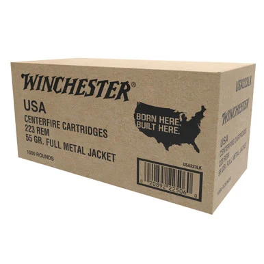 WINCHESTER 223 Rem 55Gr FMJ 1000Rd Case Rifle Ammo (W2231000)