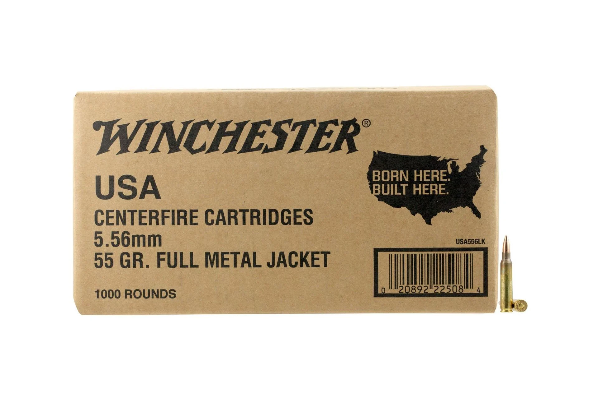 Winchester WM1931000 Lake City 5.56 NATO 55GR FMJ Rifle Ammo - 1000 Rounds - WM1931000