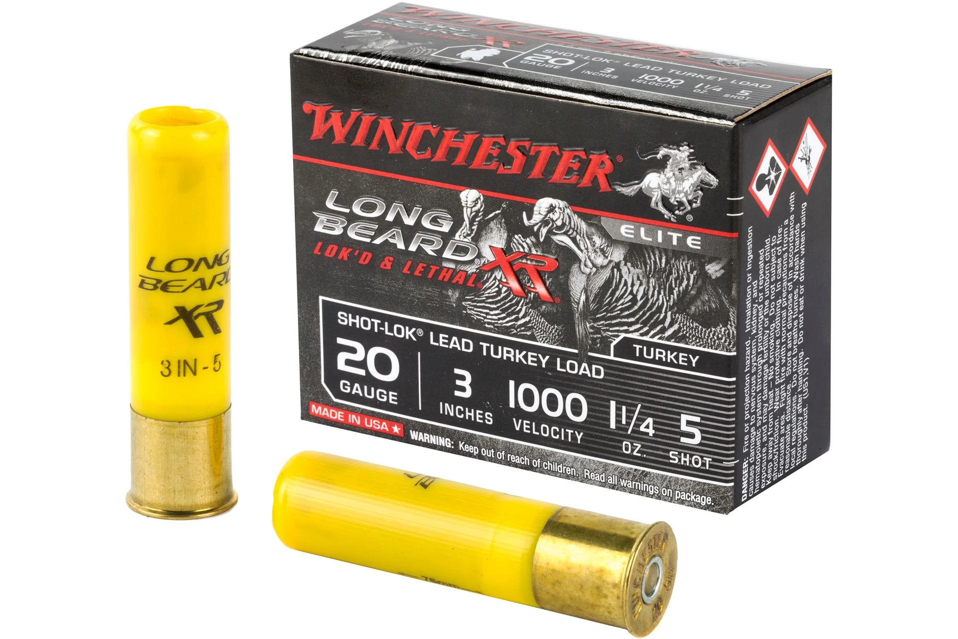 Winchester Ammunition Long Beard XR 20 Gauge 3 #5 1 1/4 oz Shotshell Shotgun Ammo - 10 Rounds - WNSTLB2035