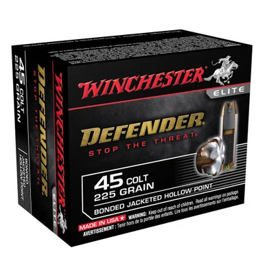 WINCHESTER PDX1 Defender 45 Colt 225Gr Jacketed Hollow Point 20/200 Handgun Ammo (S45CPDB)