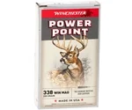 Winchester Power Point 338 Winchester Magnum Ammo 200 Grain Jacketed Soft Point - X3381