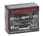 Winchester Silvertip 45 ACP AUTO Ammo 185 Grain Silvertip Hollow Point - W45AST