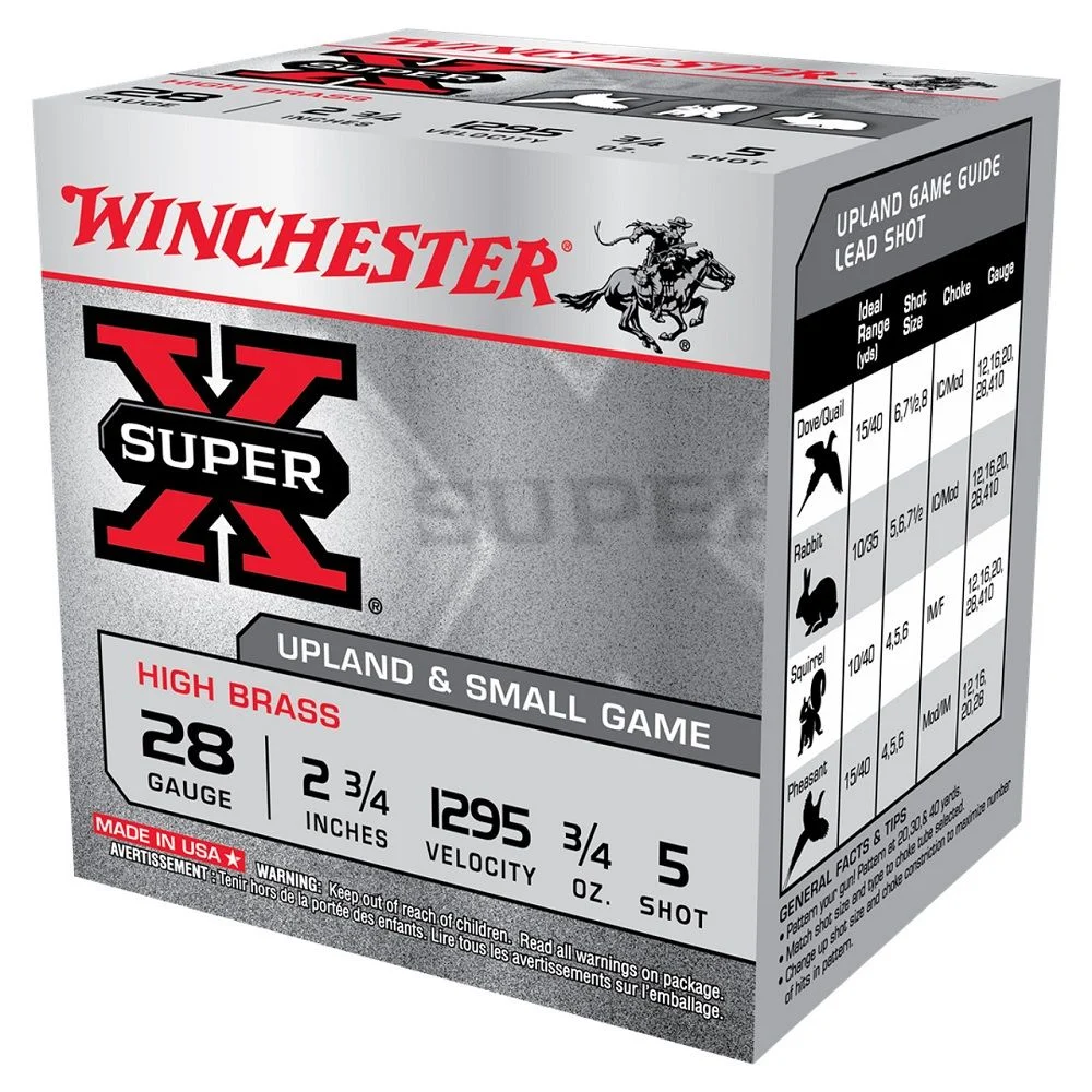 WINCHESTER SPR-X 28GA 23/4" MAX#5 Shotgun Ammo - 25 Rounds - WINCX28H5