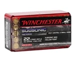 Winchester Subsonic 42 Max 22 Long Rifle Ammo 42 Grain Hollow Point - W22SUB42