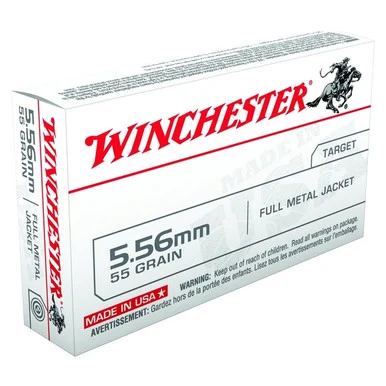 WINCHESTER USA 5.56mm 55 Grain FMJ 20rd Box Rifle Ammo (WM193K)