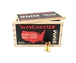 Winchester USA 9mm Ammo 115 Grain FMJ Flat Nose 100 Rounds Limited Edition