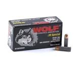 Wolf Performance 38 Special Ammo 130 Grain Full Metal Jacket Steel Case