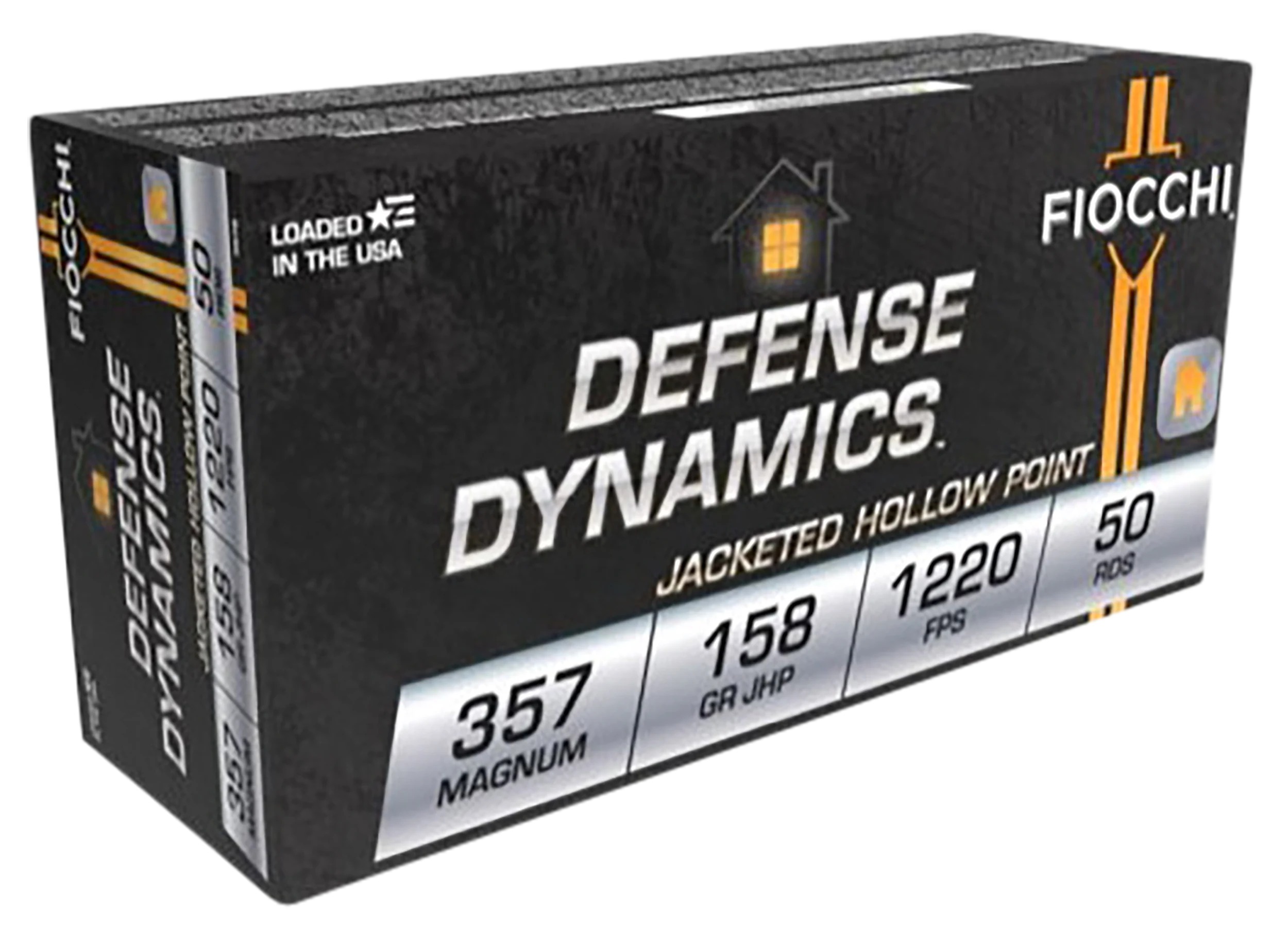 Fiocchi Shooting Dynamics Pistol Ammunition 357B, 357 Magnum, Jacketed Hollow Point (JHP), 158 GR, 1250 fps, 50 Rd/bx