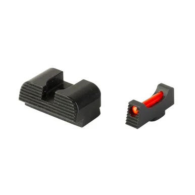 Zaffiri Precision ZAF HD Red Fiber Optic Sight Set, Fits Glock, Red Fiber Optic, Black Finish