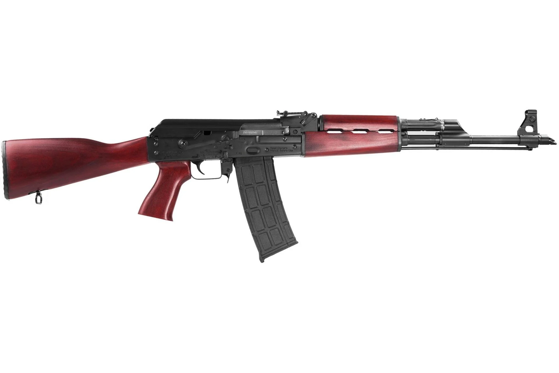 Zastava M90 18.25" 5.56X45 30rd Semi Auto Rifle Serbian Red Furniture Buldged Trunnion 1.5mm Receiver Chrome Lined Barrel - ZR90556SR
