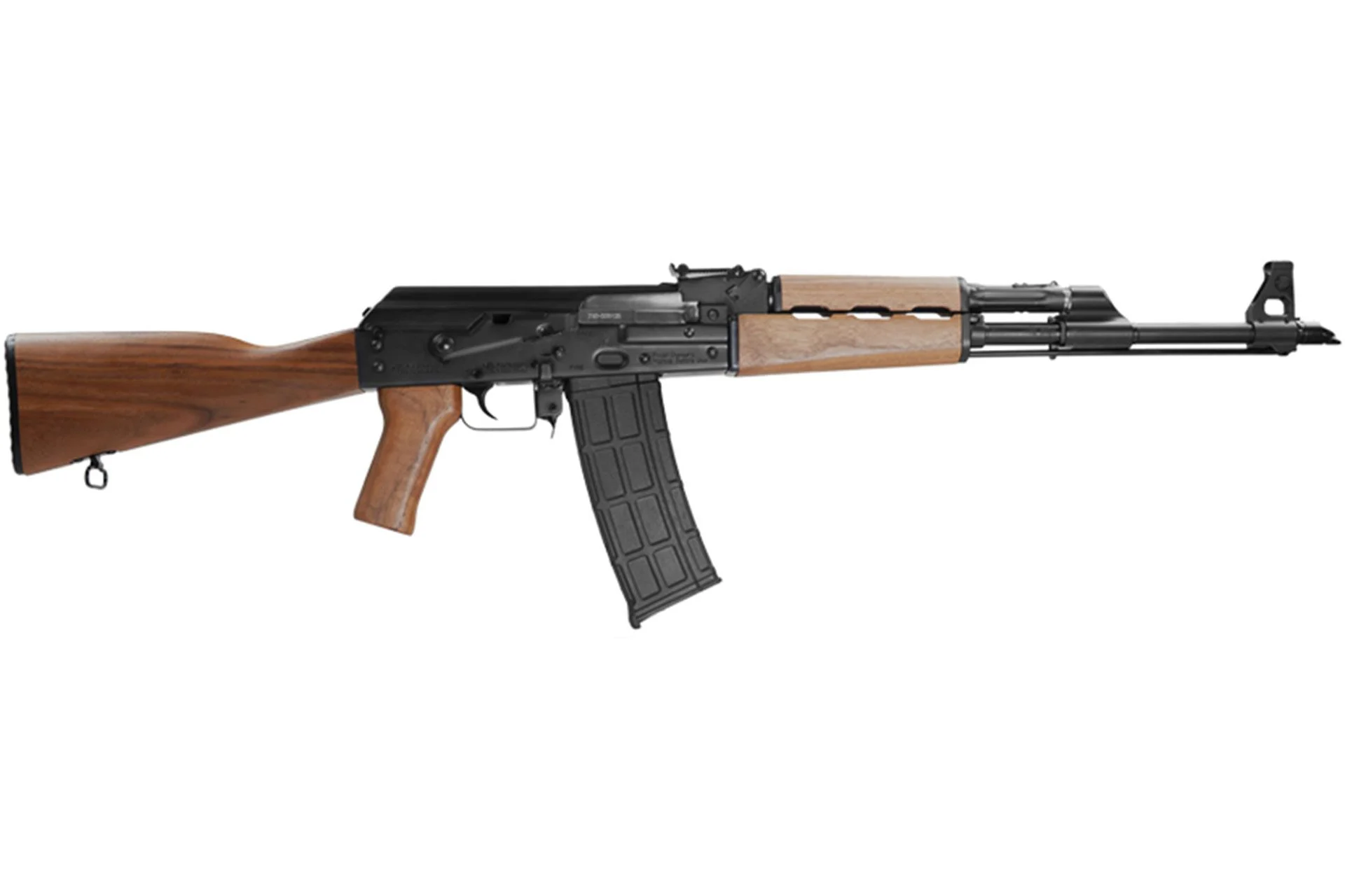Zastava M90 18.25" 5.56X45 30rd Semi Auto Rifle Walnut Furniture Buldged Trunnion 1.5mm Receiver Chrome Lined Barrel 5.56X45 Rifle - ZR90556WM