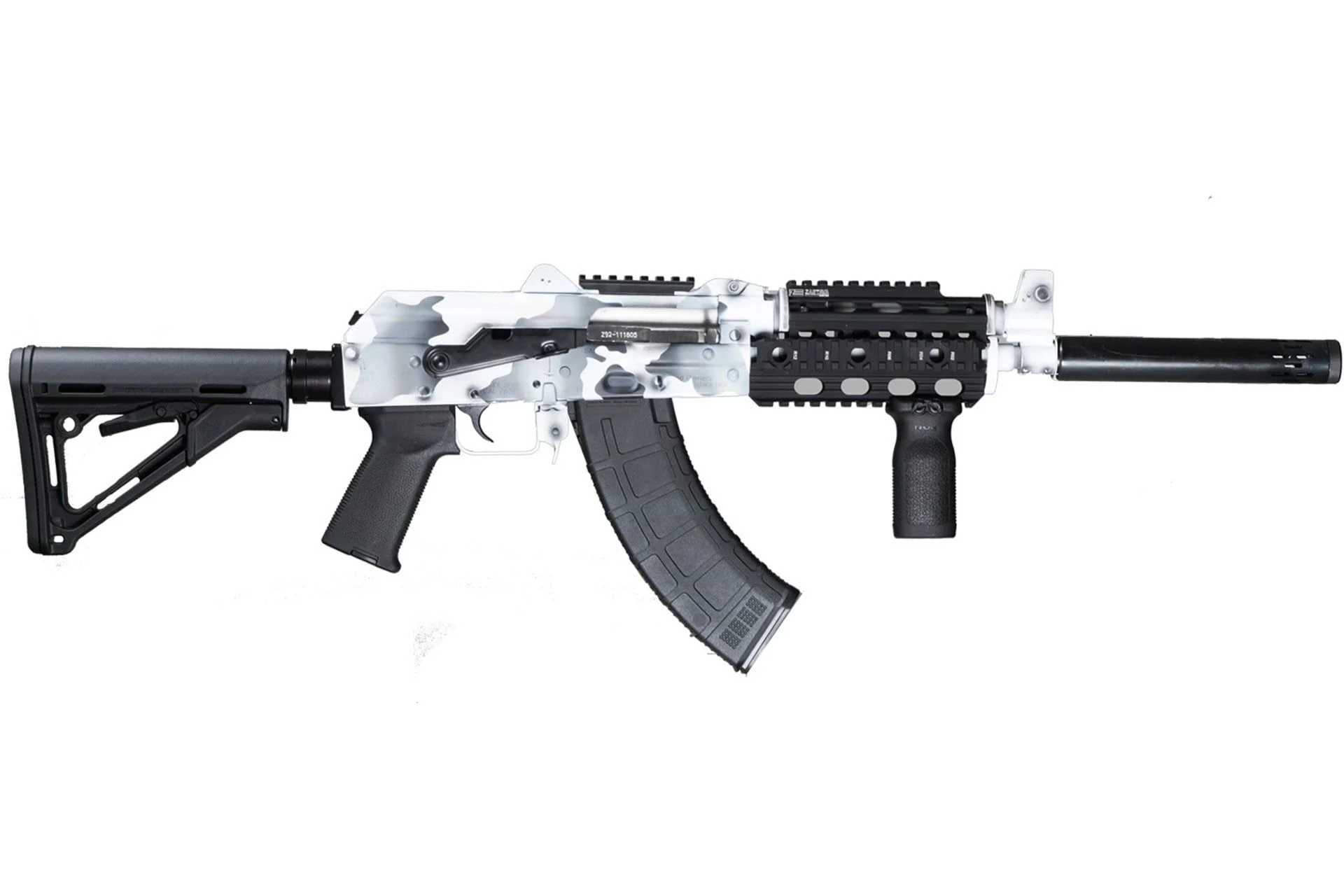 Zastava ZPAP92 10" 7.62X39 30rd Semi Auto CTR Stock Artic Camp - ZP92762CTRAW