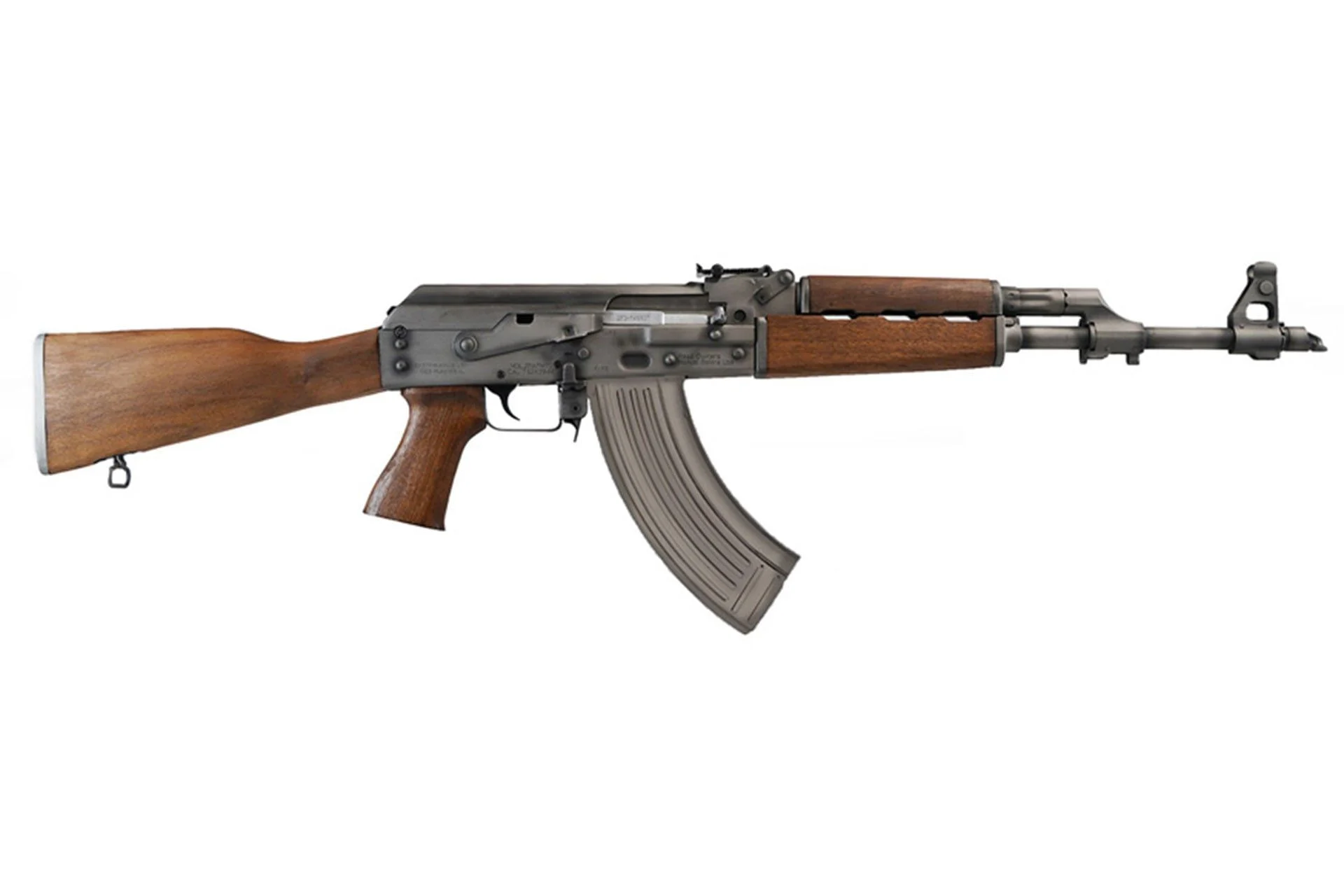 Zastava Zpapm70 16.3" 7.62X39 30rd Semi Auto Rifle "Battle Worn" Cerakote And Dark Walnut Furniture Buldged Trunnion 1.5mm Receiver Chrome Lined Barrel - ZR7762CFL